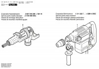Bosch 0 611 222 751 Gbh 4 Dsc Rotary Hammer 230 V / Eu Spare Parts